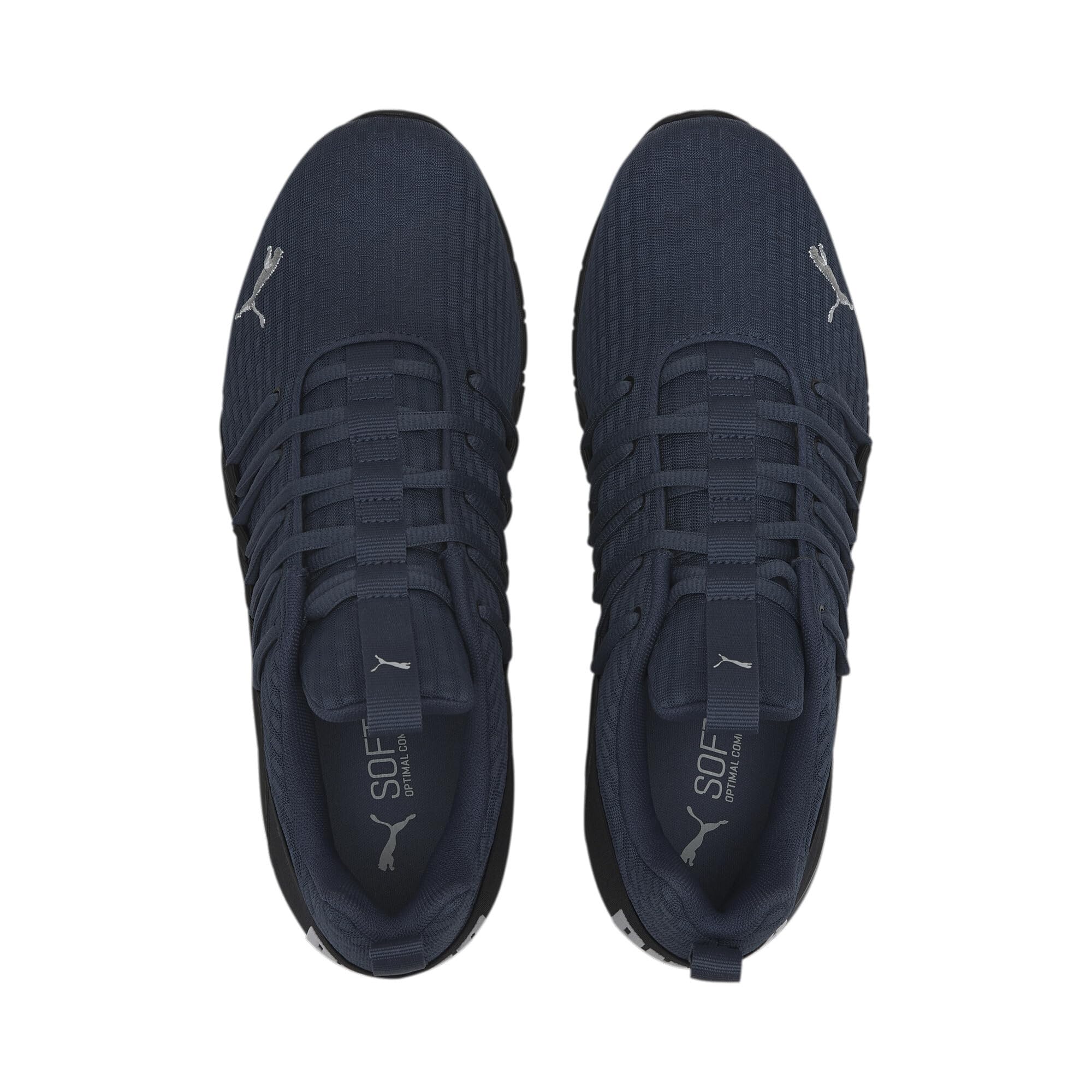 PUMA Men’s Axelion Block Road Running Shoes Blue Size UK 9